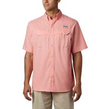 Columbia Overhemd Heren, PFG Low Drag Offshore Short Sleeve Roze, 51CSZHLJA